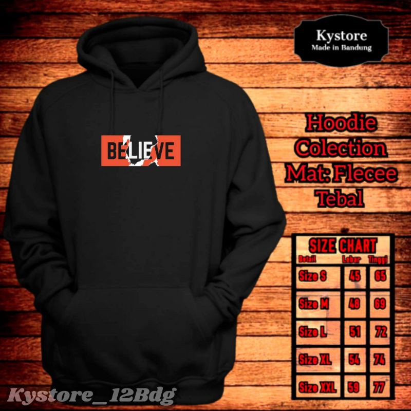 jaket hoodie sweter fleece believe