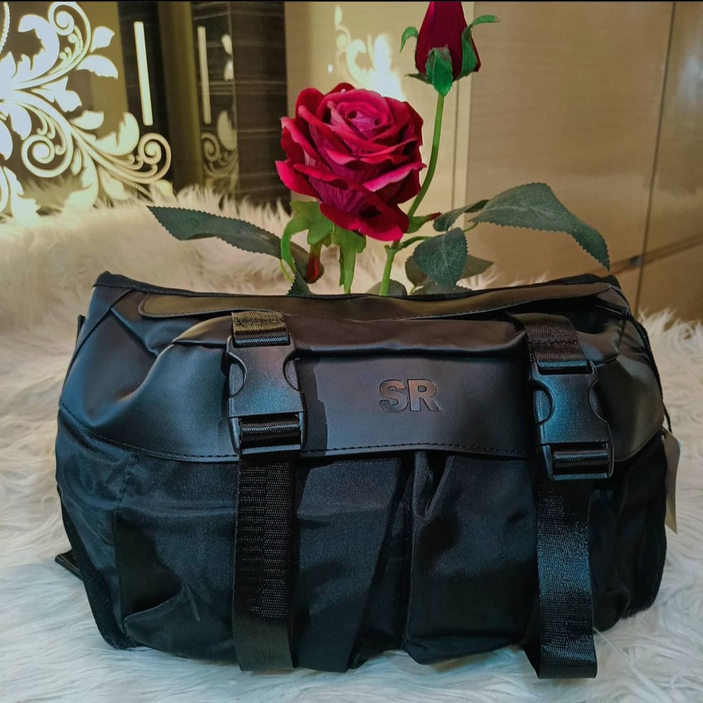 Tas Selempang Pria Samping Bahu Cowok Kuliah & Kerja Brand SR Slempang Slingbag Murah Pria Besar