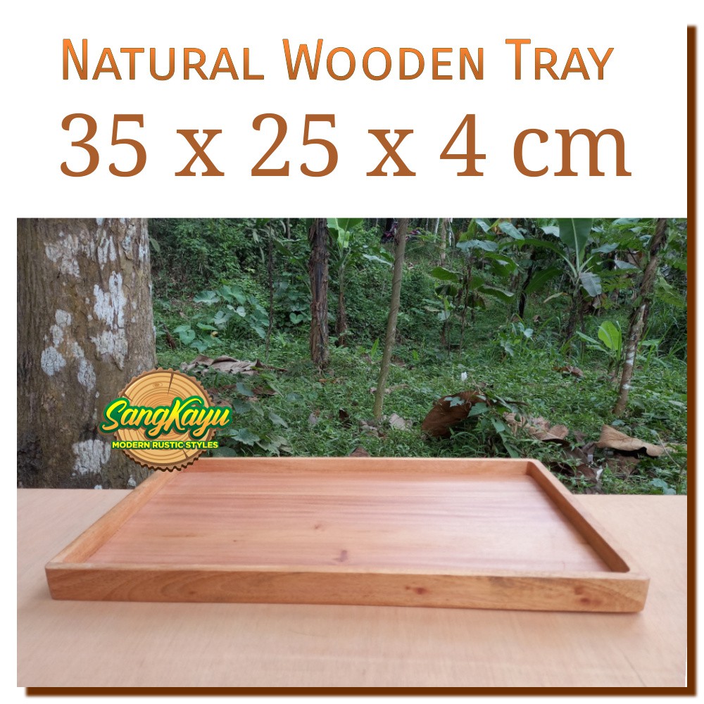 Nampan kayu 35x25x4 cm Wooden tray full Kayu kotak seserahan hantaran