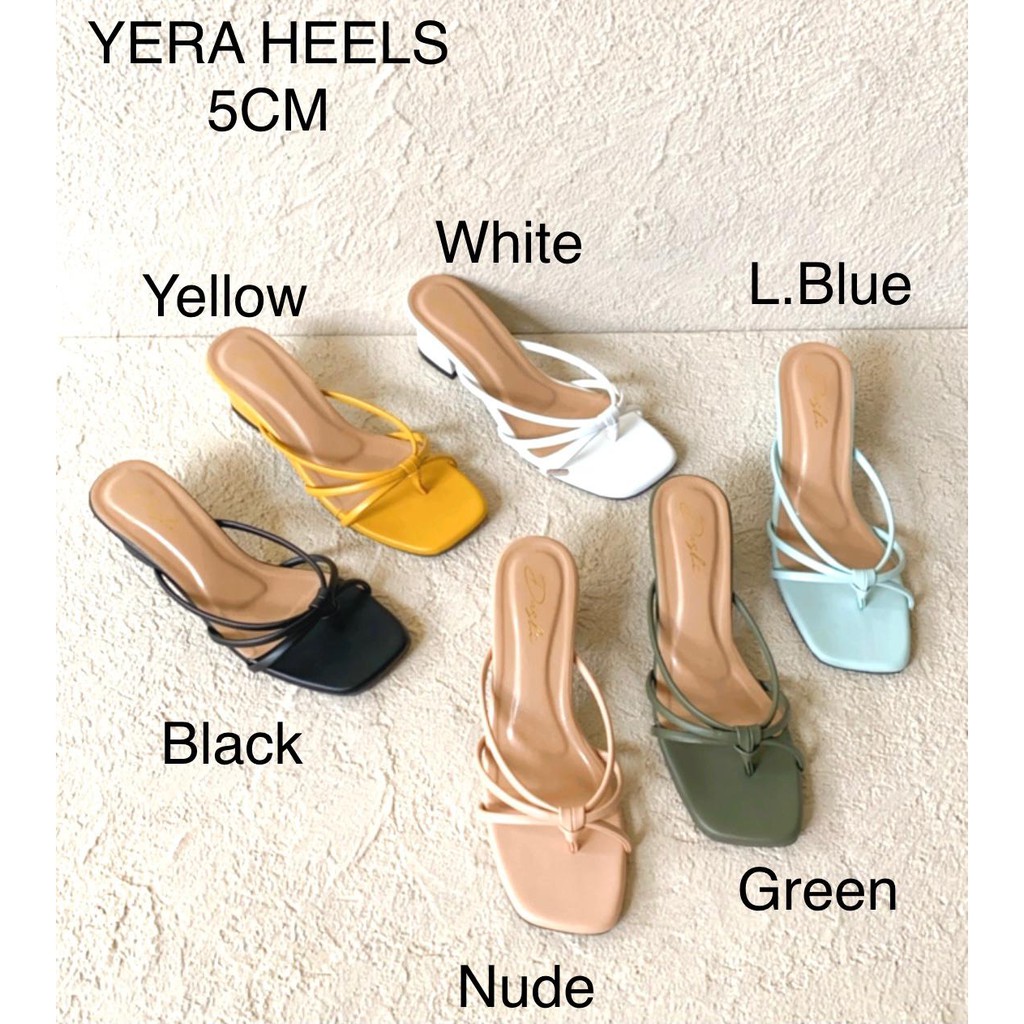 Sandal Hak Tahu Wanita YERA Heels 5cm Hak Tali-2