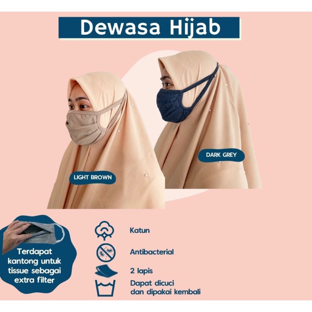 Masker Dewasa Hijab Non Medis