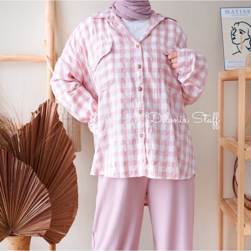 Gingham oversize shirt