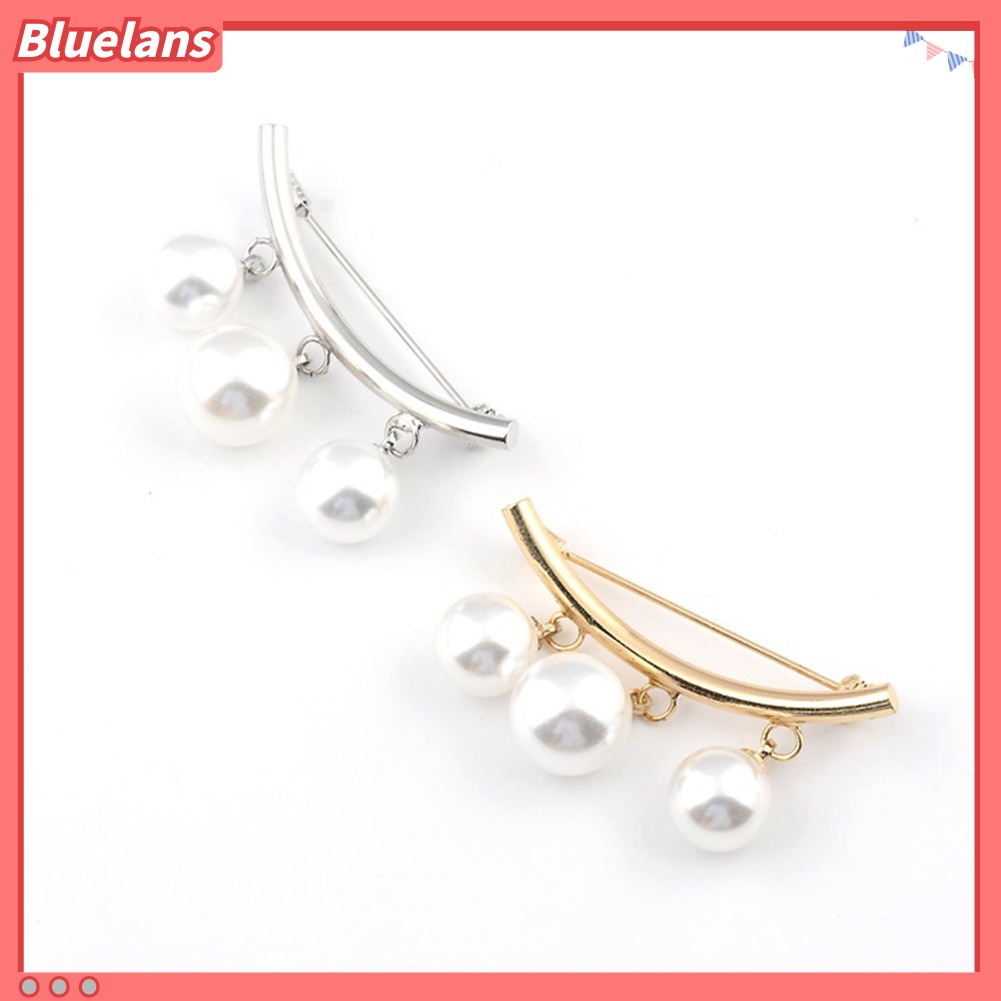 Bluelans Fashion Faux Pearl Dangle Beads Collar Lapel Brooch Pin Clothes Jewelry Decor