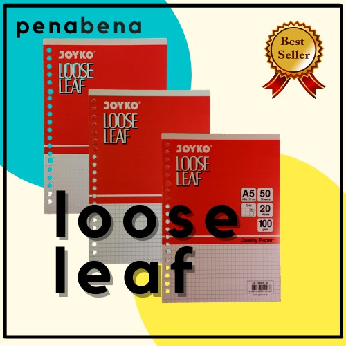 

Loose Leaf A5 50 Lembar / Isi Binder / Refill / Dot, Line , Grid