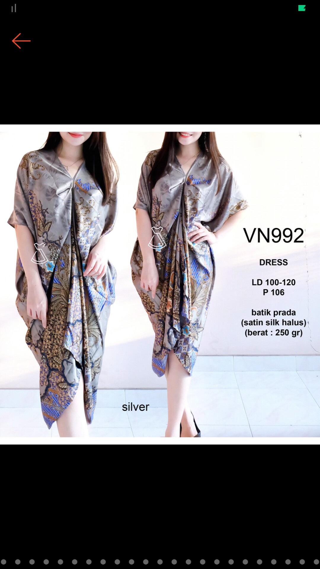Vn992 - Dress Batik Kaftan Batik Kantor Wanita Kaftan Murah Lebaran Hari Raya