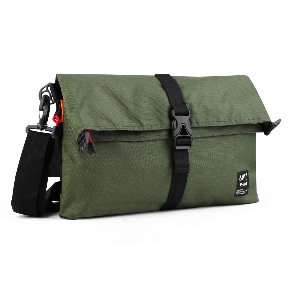 Tas Selempang Pria Messenger Slempang Cowok Casual Kanvas Cordura Buat Kerja Kuliah Sekolah Slot Tablet Laptop 14 inch