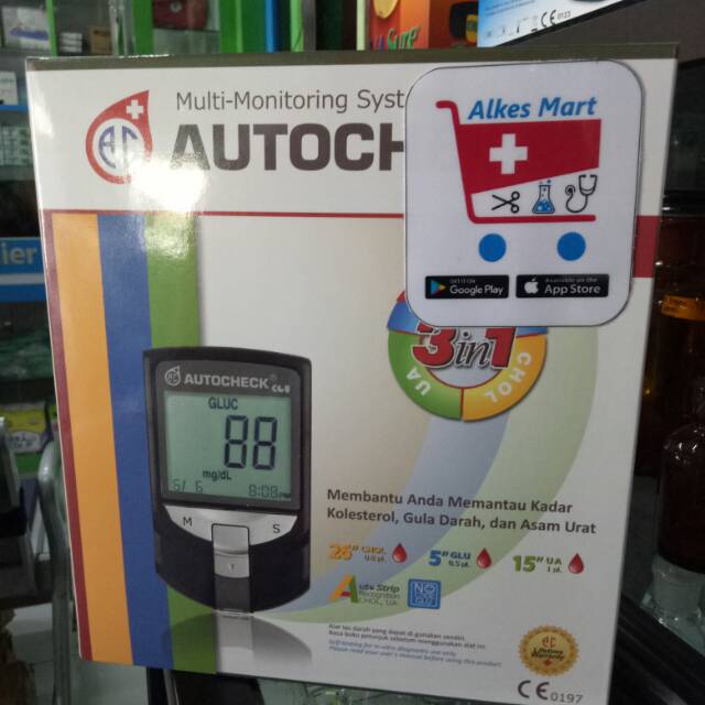 Alat cek gula darah 3 in 1 autocheck GCU