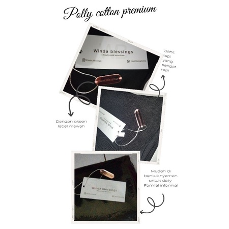 HIJAB POLYCOTTON PREMIUM JAHIT TEPI BY WINDA BLESSINGS