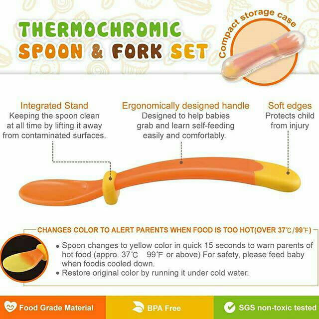 Simba Thermochromic Spoon &amp; Fork Set