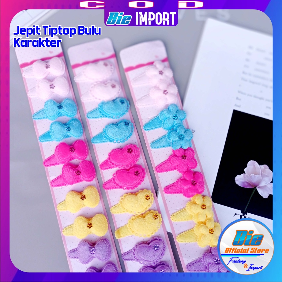 Jepit Tiptop Karakter Warna Pastel Stabillo Impor Best Seller