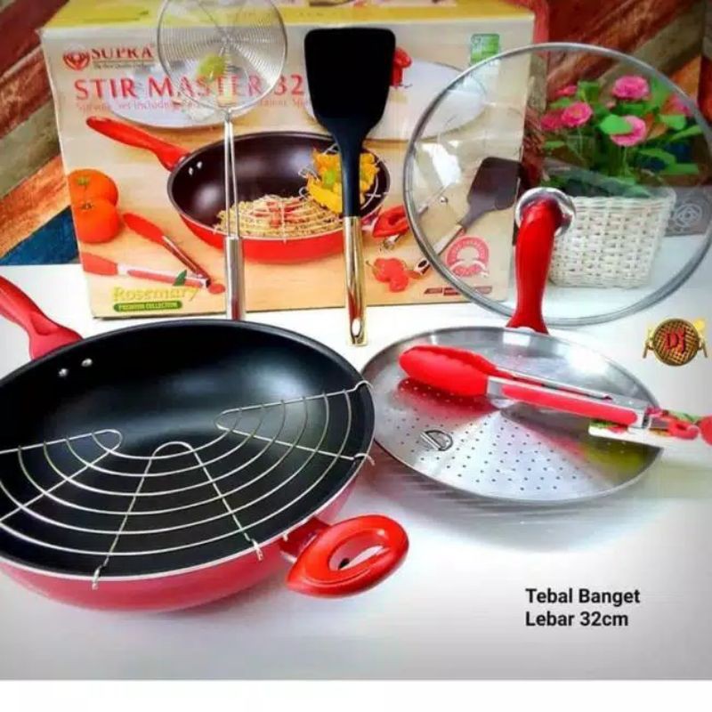 Wajan Set Supra Stir Master 32cm / Supra Wok Stir Master 32cm