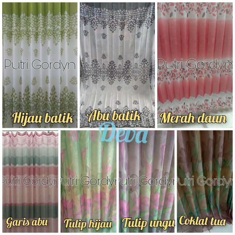 Lebar 2meter vitras / dalaman gorden shabby sifon import