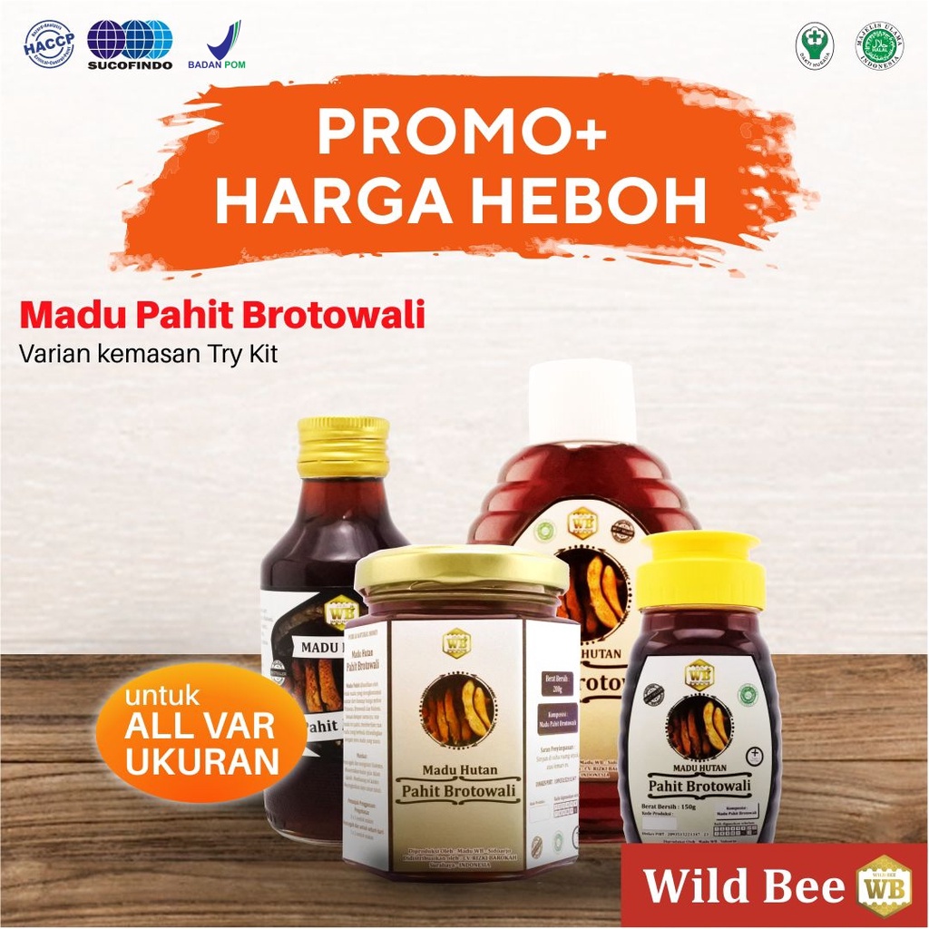 

Madu Pahit Brotowali / Lebah Apis Dorsata -Garansi Murni & Asli 100%-Wild Bee-Kemasan Try Kit