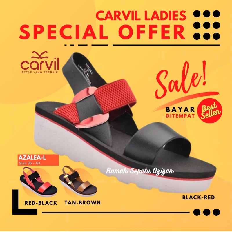 COD 8.8 TERMURAH | Carvil Azalea-L | Sandal Gunung Spons Wanita Remaja Carvil | ORIGINAL CARVIL