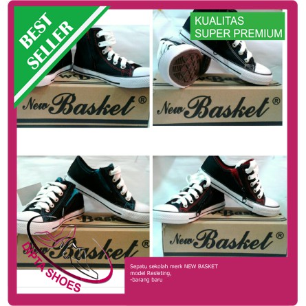 Sepatu sekolah New basket Resleting low/High