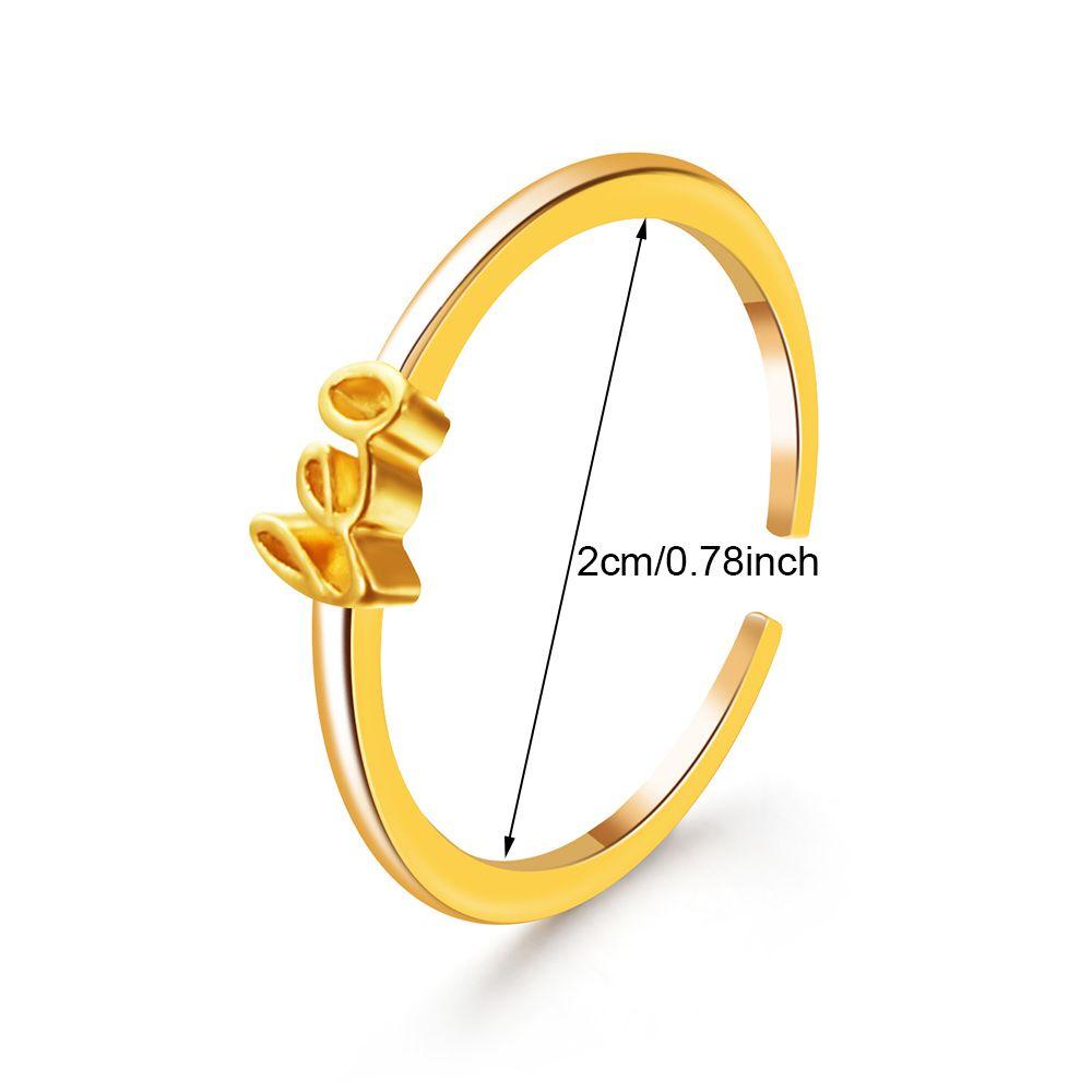 Cincin Terbuka LILY Adjustable Tanda Warna Emas 12stelasi