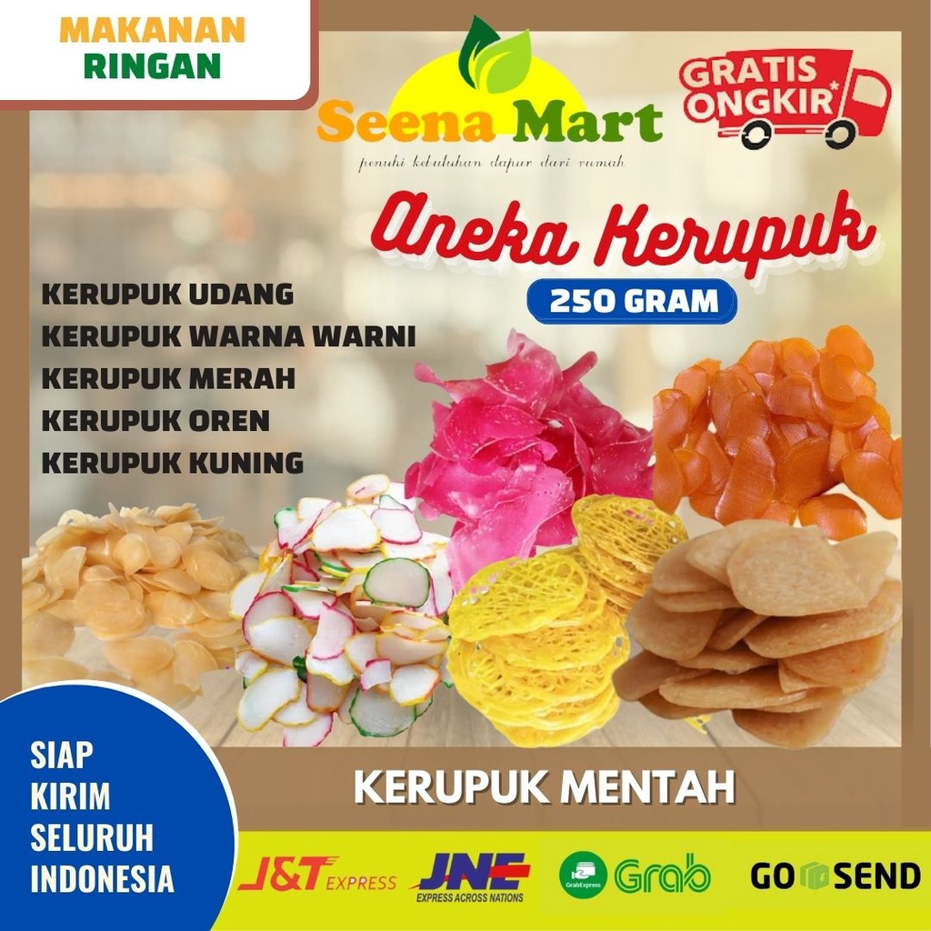 Jual Kerupuk Seblak Mentah Camilan Krupuk Mentah Kerupuk Udang Bulat