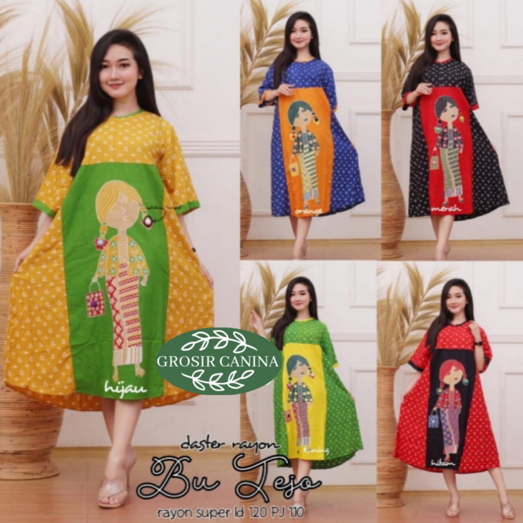 Daster Jumbo Klok - Lowo - Gamis Bu Tejo - Busui - Bumil Rayon - Daster Super Jumbo-Daster Kekinian