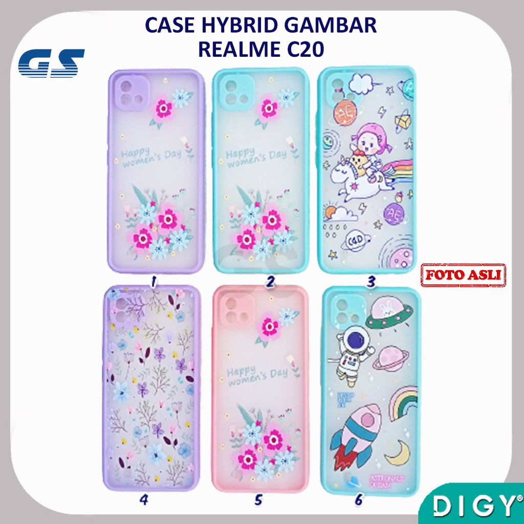 Casing REALME 7 7i C17 C11 C25 C12 C156 C3 5 5i C20 Summer flowers Hybrid Gambar Pelindung Lensa