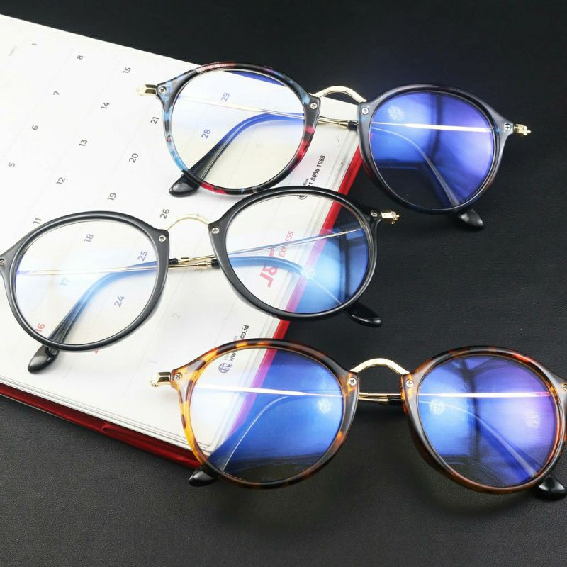 KACAMATA ANTI RADIASI BLUERAY WANITA FRAME VINTAGE OVAL / KACAMATA ANTI RADIASI HP KOMPUTER