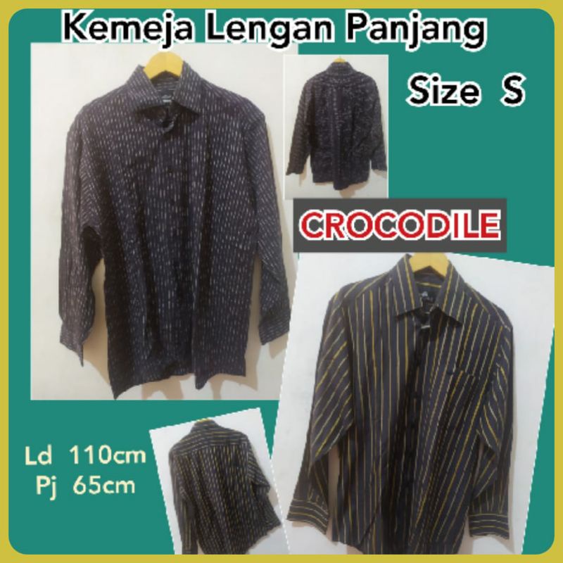 Kemeja Pria Lengan Panjang CROCODILE Size. S