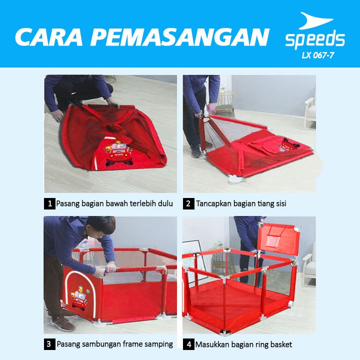 Playpen Pool Balls SPEEDS Pagar Kolam Anak / Bayi Pagar Anak Playpen Anak Keselamatan Barrier 067-7-2