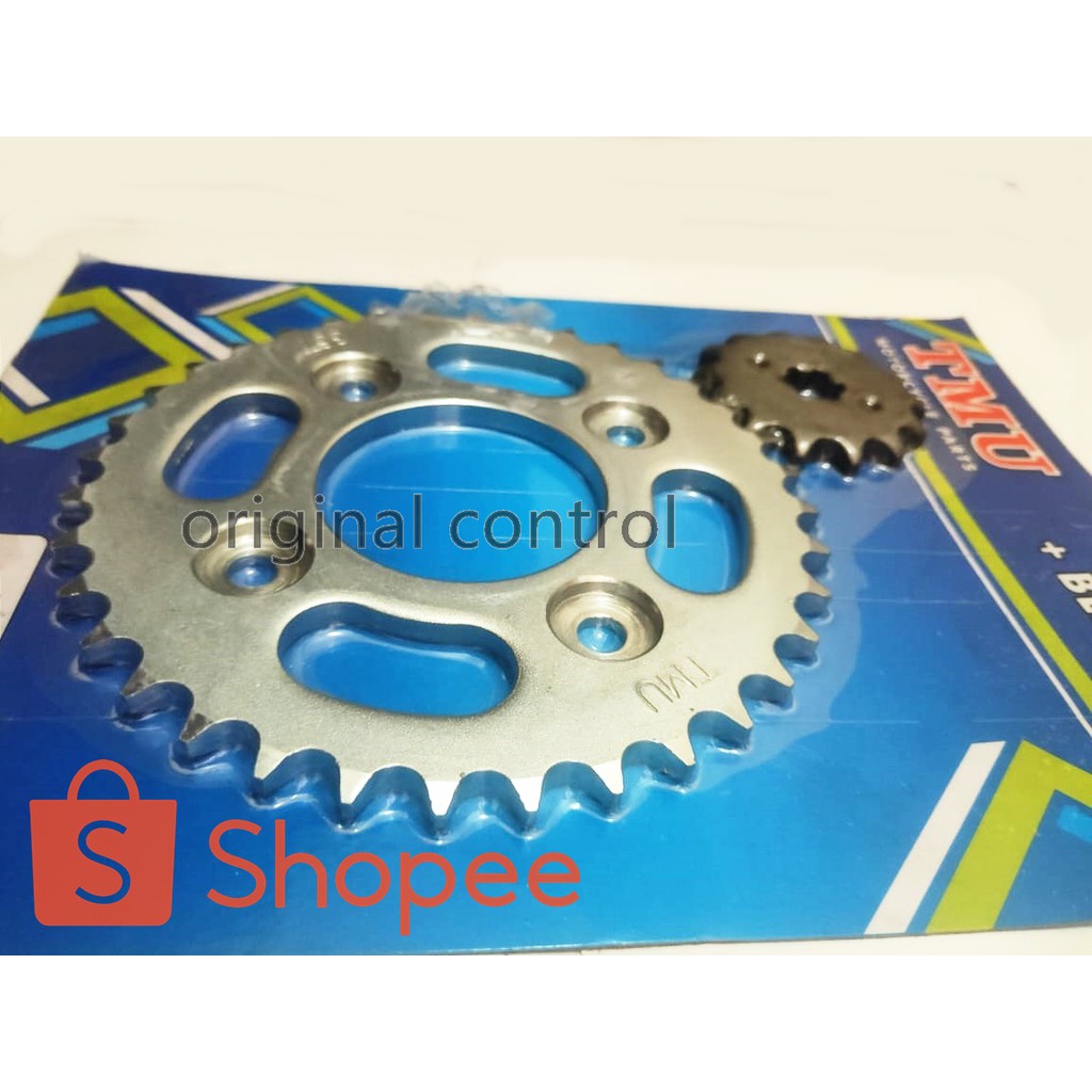 Gear press gear set depan belakang Supra fit new karisma ( Rantai &amp; Gir Motor )