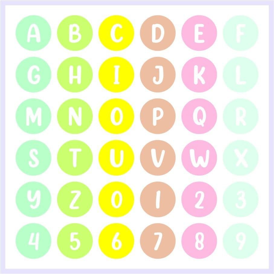 Sticker Alphabet Stiker Aestetic Bujo Decoration By Okashi Store-4