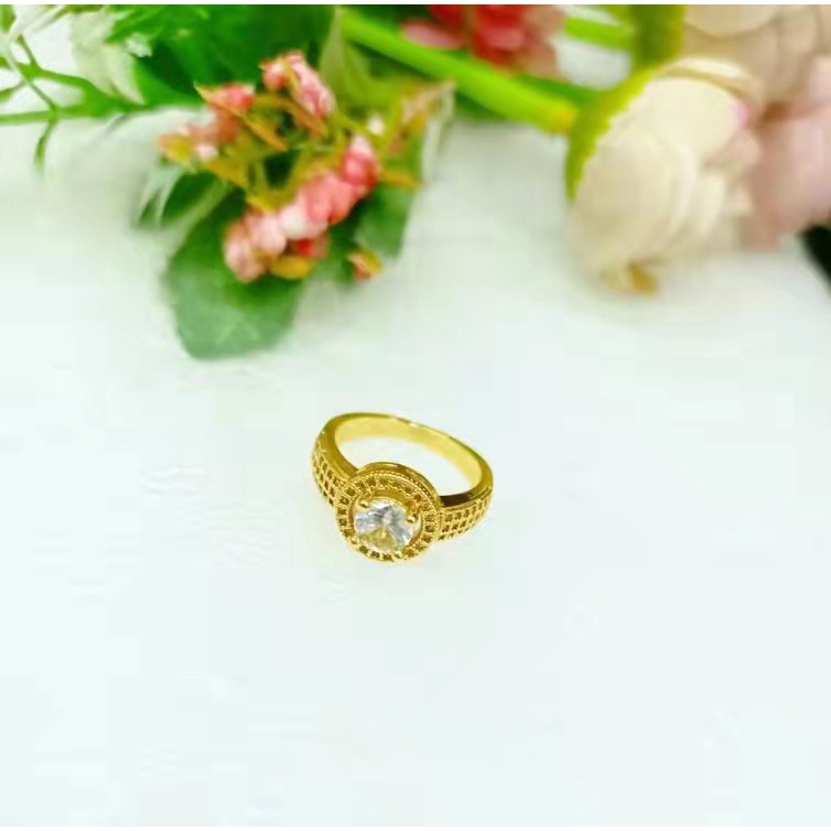 Cincin/liontin xuping mata full imitasi lapis emas perhiasan