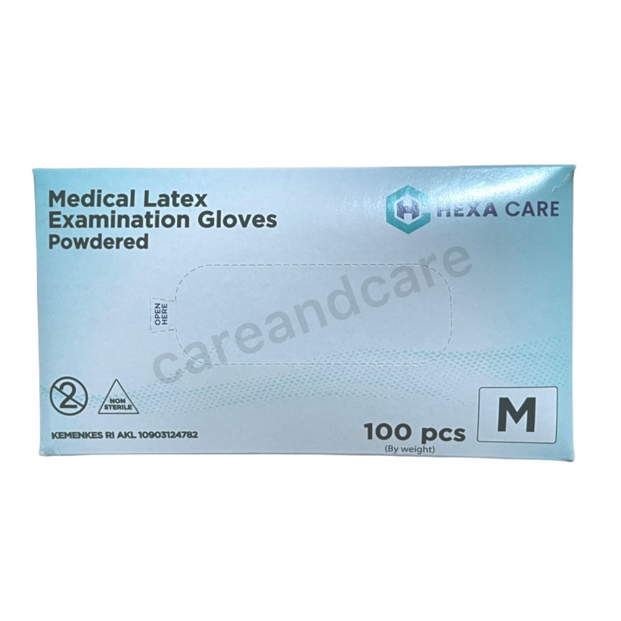 Sarung tangan latex safeglove isi 100 HEXACARE / Sarung tangan Latex