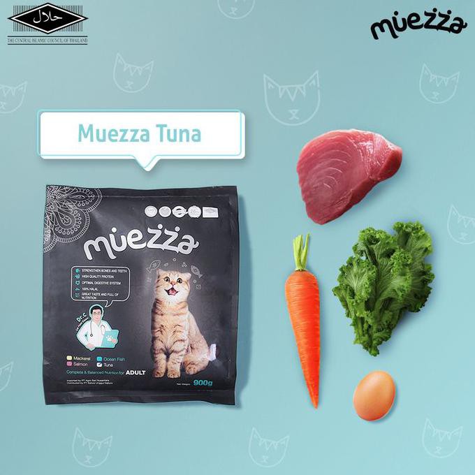 Terlengkap-Store Makanan Kucing Kering - Tuna Flavor - Muezza Cat Food
