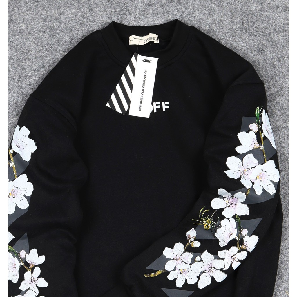 JAKET SWEATER CREWNECK OFF CHERRY BLOSSOM UNISEX PREMIUM QUALITY