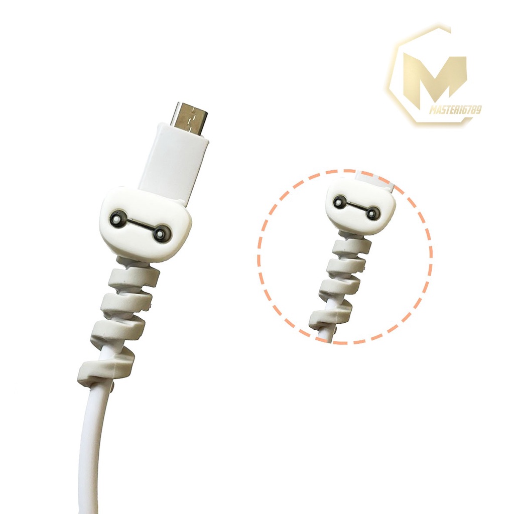 Cable Saver TWIST Cable Protector SPIRAL Pelindung Ujung Kabel karakter android iphone MA3010