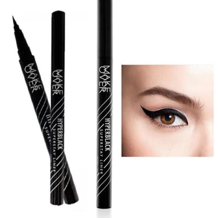 `ღ´ PHINKL `ღ´ 🅼🅰🅺🅴 🅾🆅🅴🆁 Make over hyperblack superstay liner eyeliner waterproof anti luntur