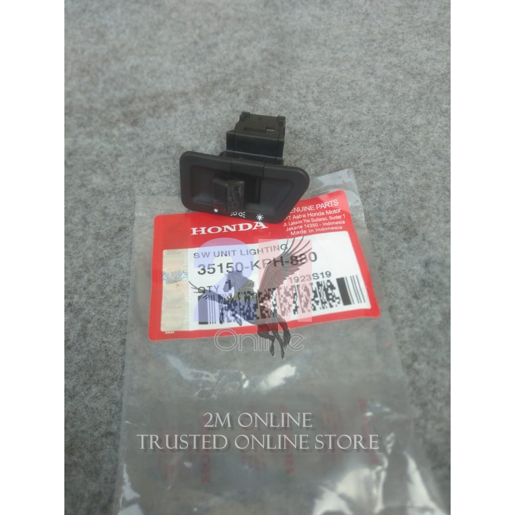 2m SWITCH SAKLAR LAMPU KARISMA - SUPRA X 125 - BEAT ORI AHM 35150-KPH-880
