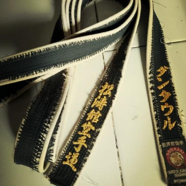 Sabuk hitam Karate Vintage spesial Lemkari custom