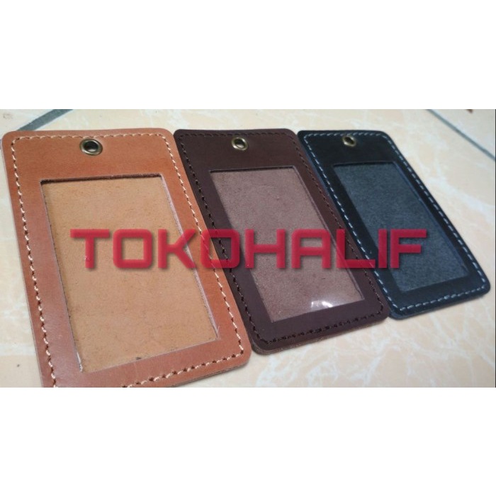 

Bergaransi Tempat Kartu Karpeg Id Card Holder Kulit Asli Warna Hitam Coklat Tan Sale!!!