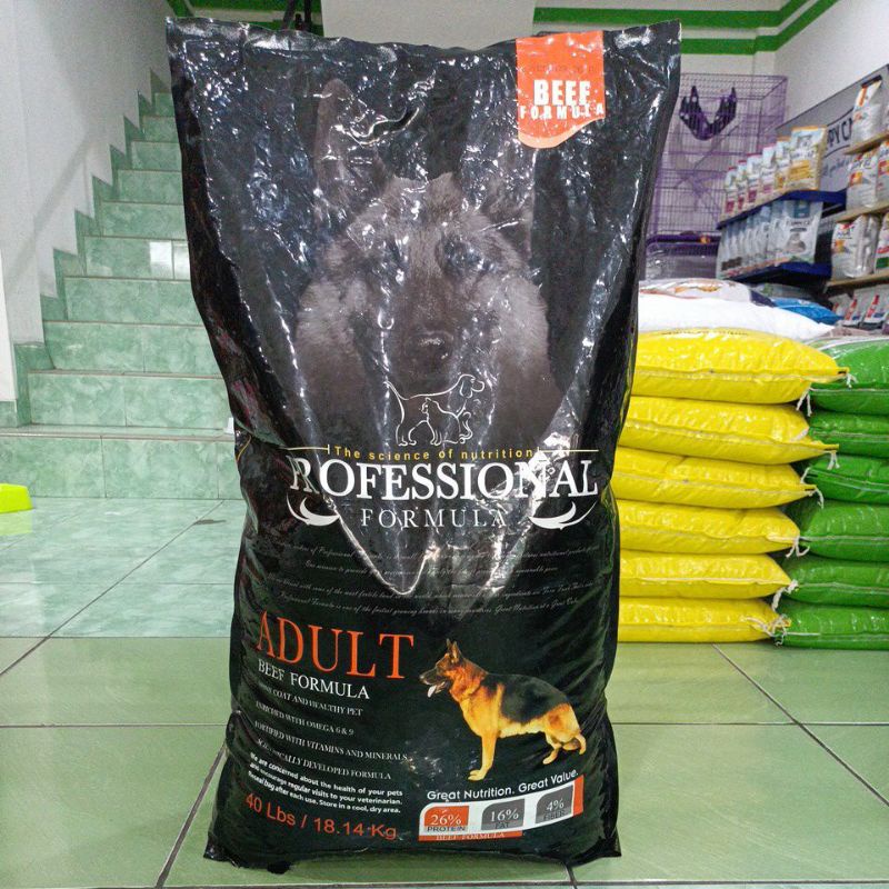 Grab/ Gojek Profesional dog adult beef formula 18.14kg Freshpack/ Dryfood dog