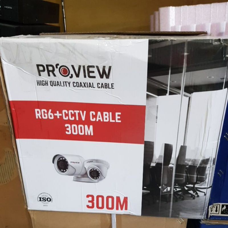 kabel rg6+power 300meter merk proview