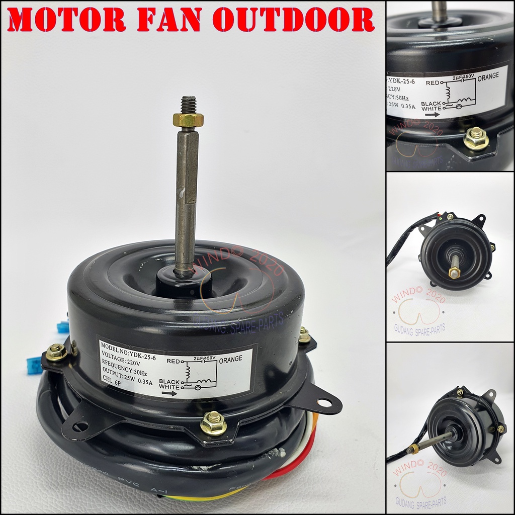 MOTOR FAN OUTDOOR | DINAMO KIPAS OUTDOR AC 0.5PK - 2PK  220VAC UNIVERSAL / MULTI