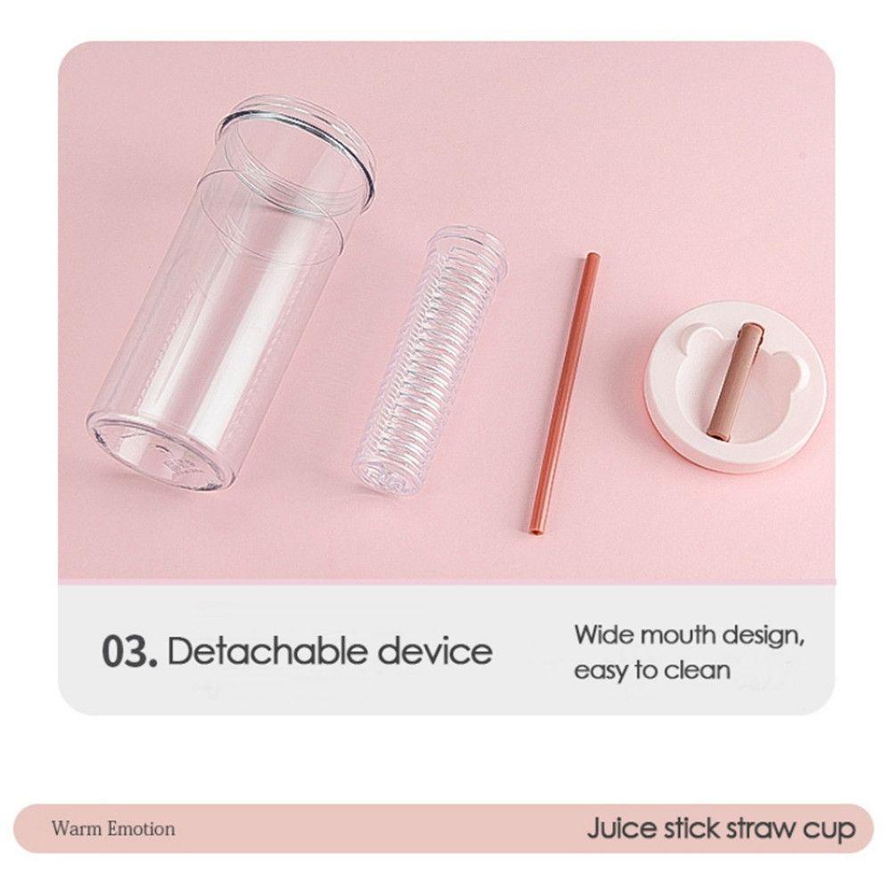 SOLIGHTER 670/800ML Straw Cup Cute Transparent Outdoor Cups Filter