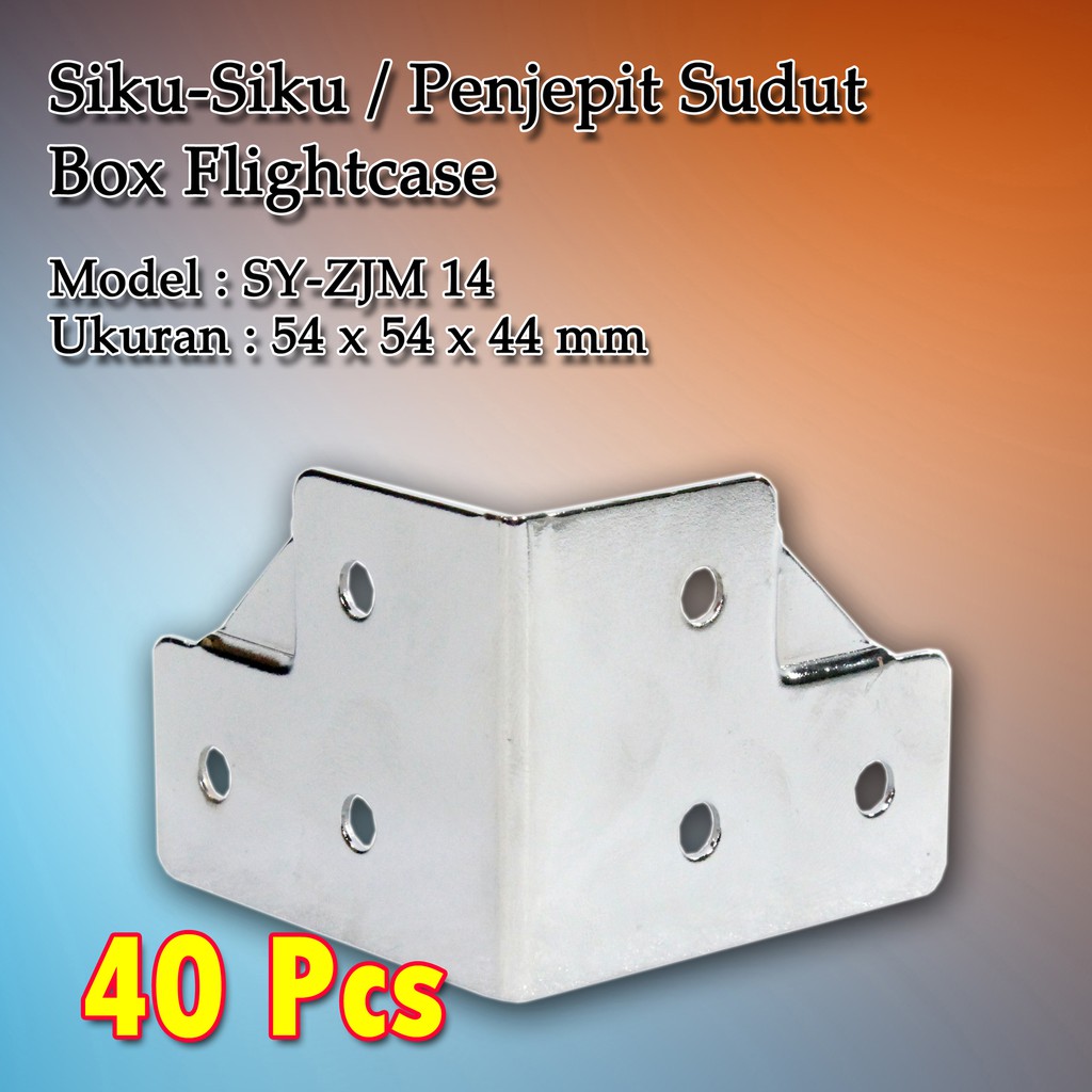 40 Pcs Siku-Siku Box Flightcase ZJM 14 / Penjepit Sudut Box Hard Case / Siku Sudut Box Flight Case