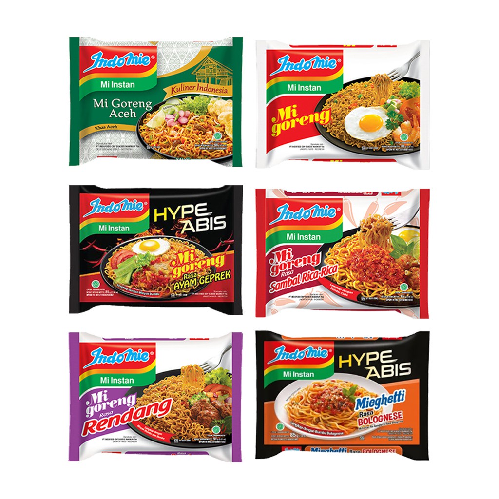 

INDOMIE MIE INSTAN NETTO 75Gr aneka varian