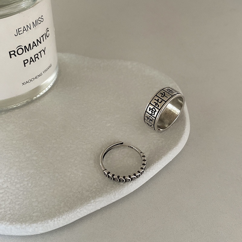 Cincin Model Terbuka Gaya Retro Korea