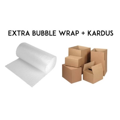 

extra kardus + bubble wrap