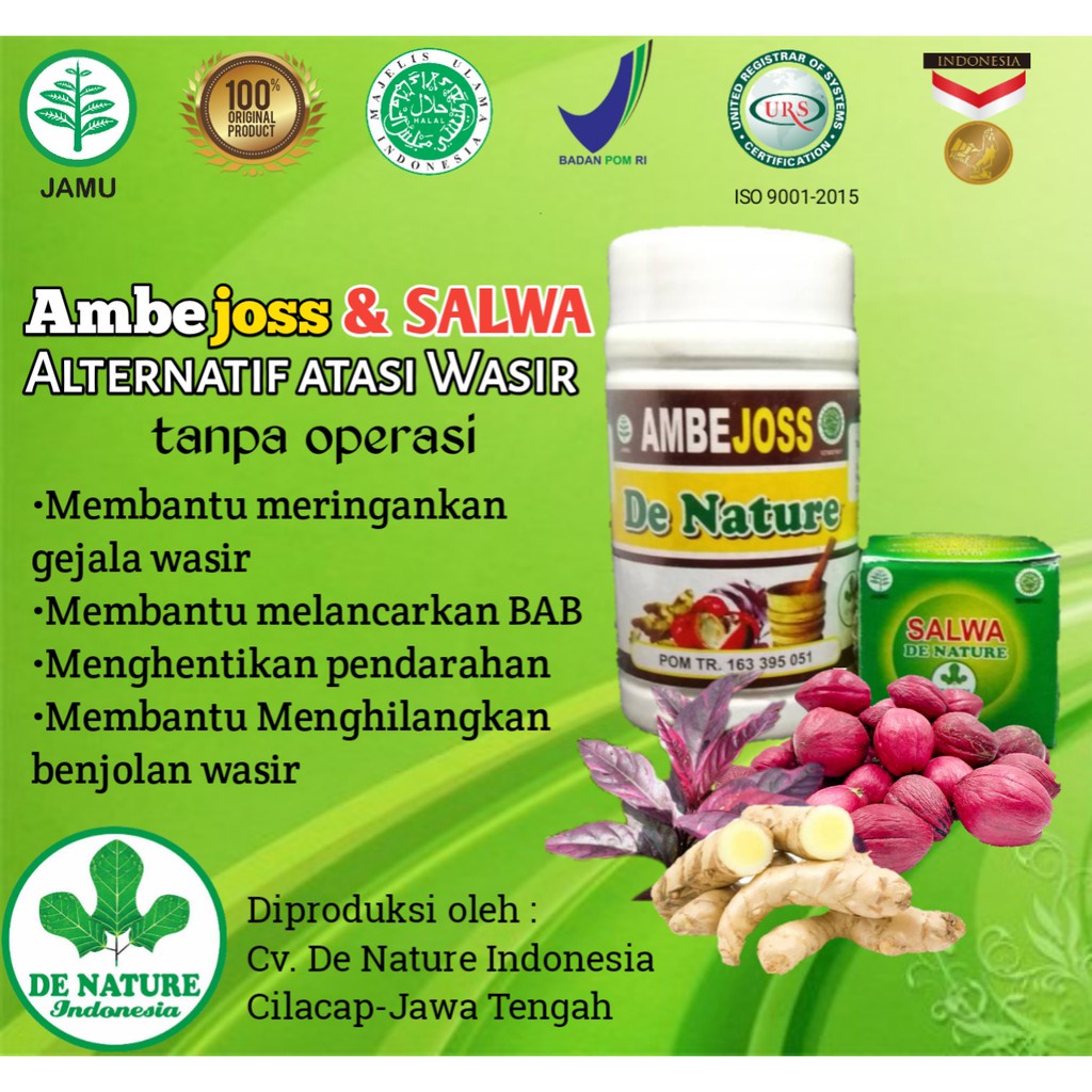 

AMBEJOSS SALEP SALWA DE NATURE OBAT WASIR AMBEIEN HERBAL AMAN UNTUK ANAK, IBU HAMIL ATAU MENYUSUI