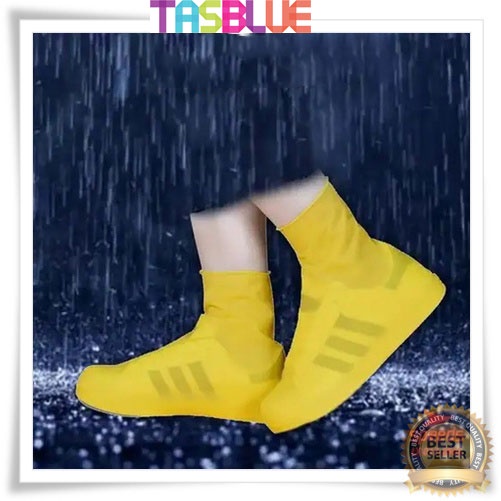 ♥TASBLUE♥J217 Penutup sepatu tahan air yang menebal silikon penutup sepatu air portabel tahan aus