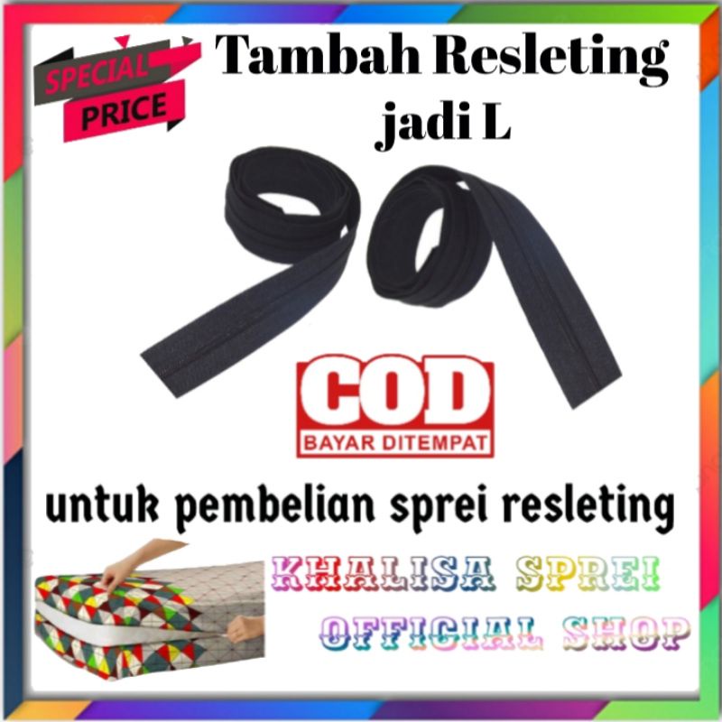 Tambah resleting per 1 meter menjadi resleting L