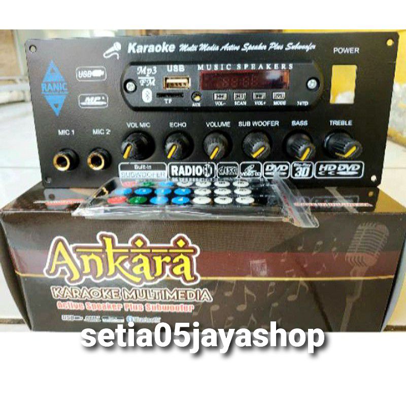 kit power amplifier aktif speaker mic echo subwofer +mp3 bluetot  plus saklar ankara