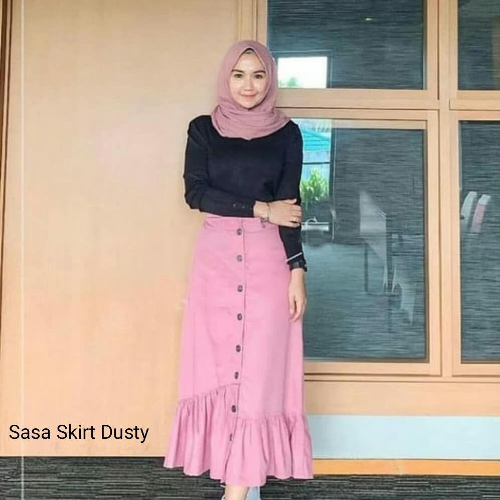 Nara Grosir - Sasa Skirt l Rok Polos Wanita